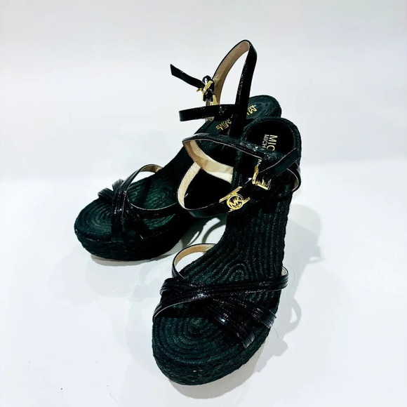 MICHAEL KORS  Black wedges sandals - Picture 3 of 5